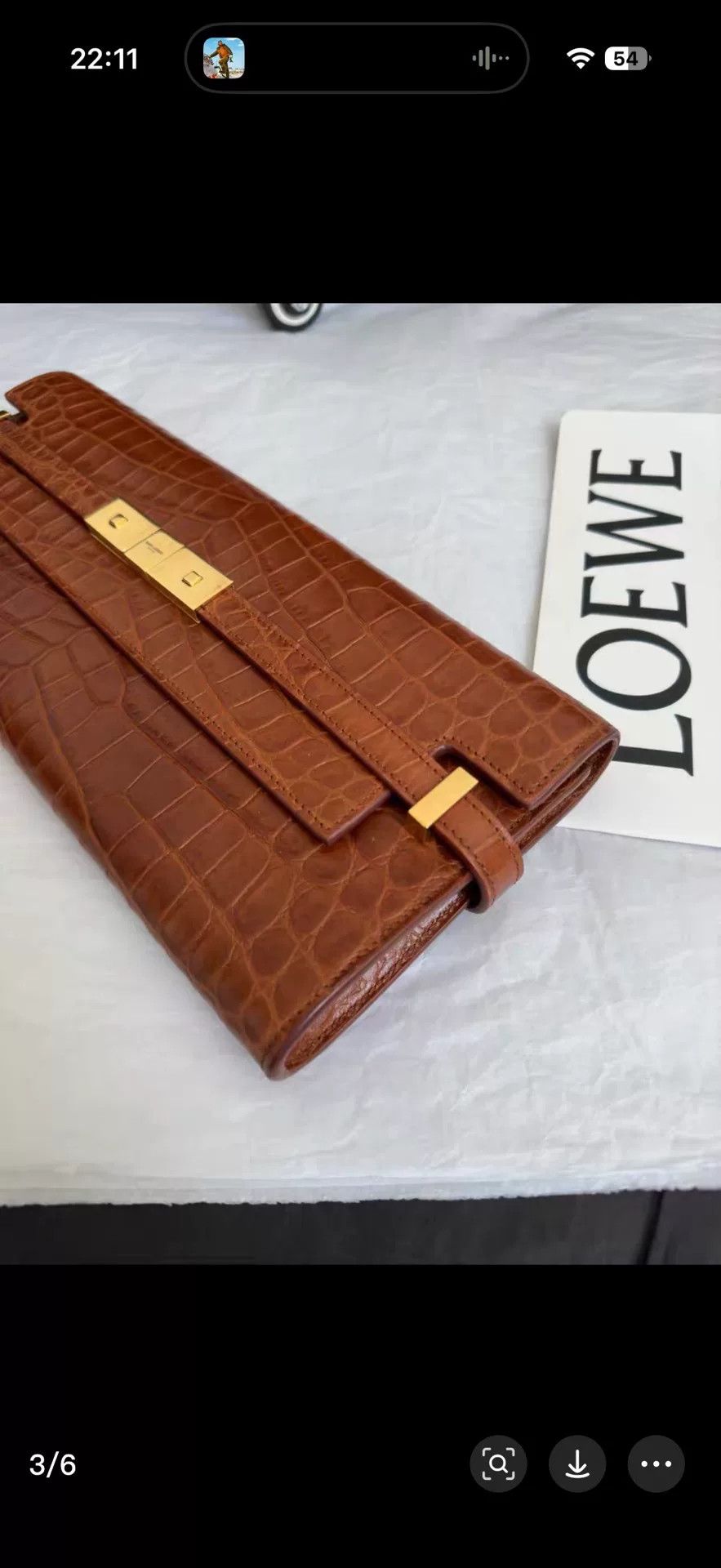 Saint Laurent Paris Saint Laurent Manhattan Crocodile Clutch Size ONE SIZE - 3 Thumbnail
