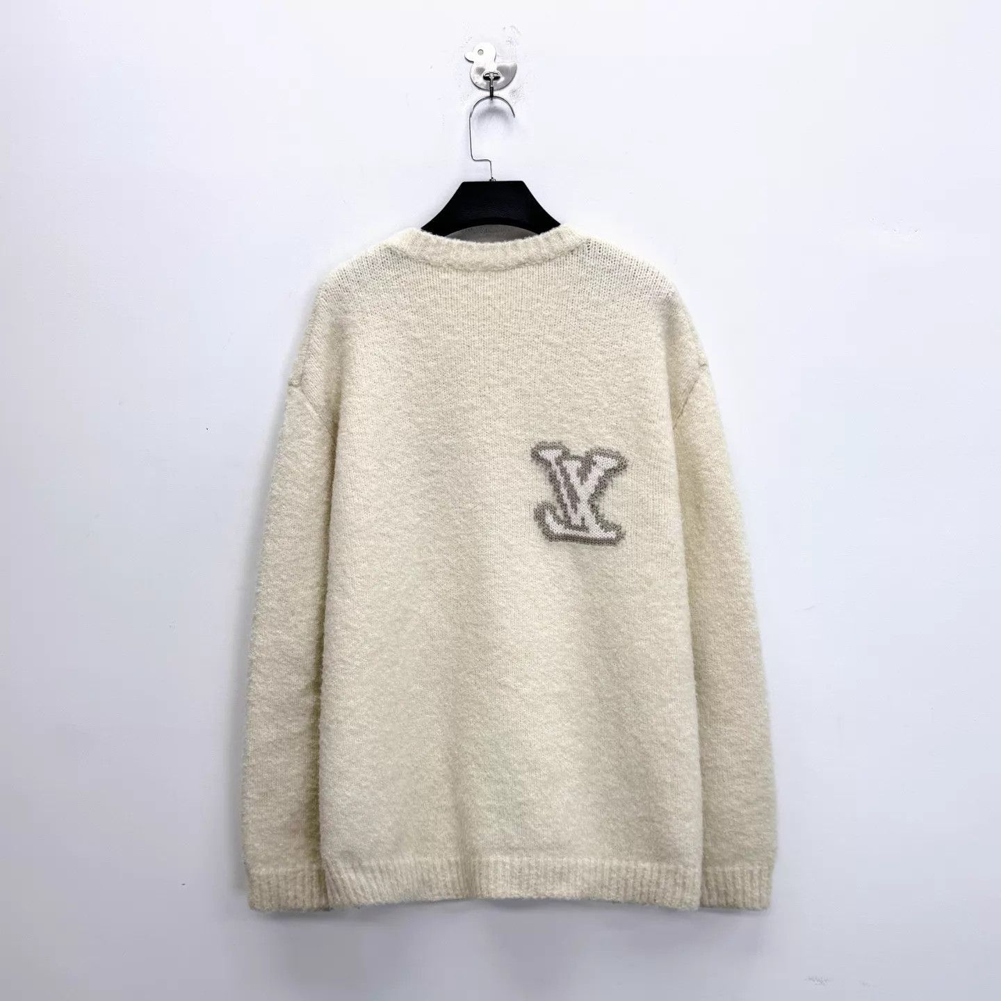 Louis Vuitton Beige Oversized Sweater with Logo - XL Size US XL / EU 56 / 4 - 2 Thumbnail