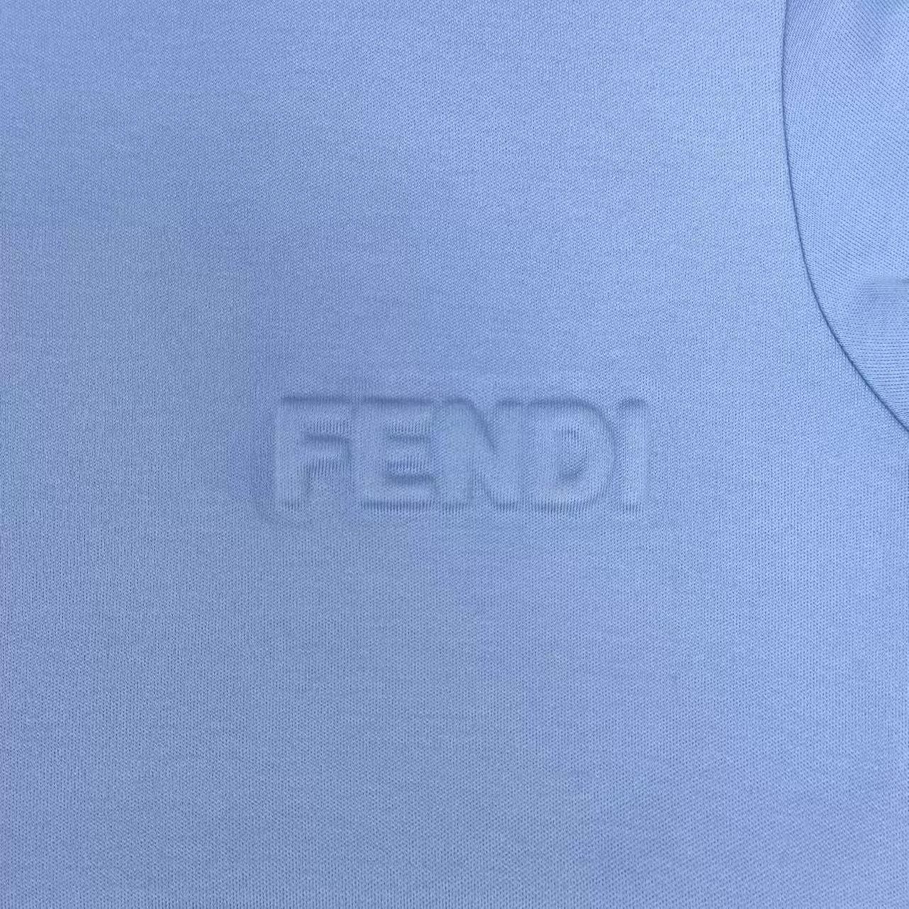 Fendi Blue Short-Sleeve Crewneck Shirt Size US XS / EU 42 / 0 - 4 Thumbnail