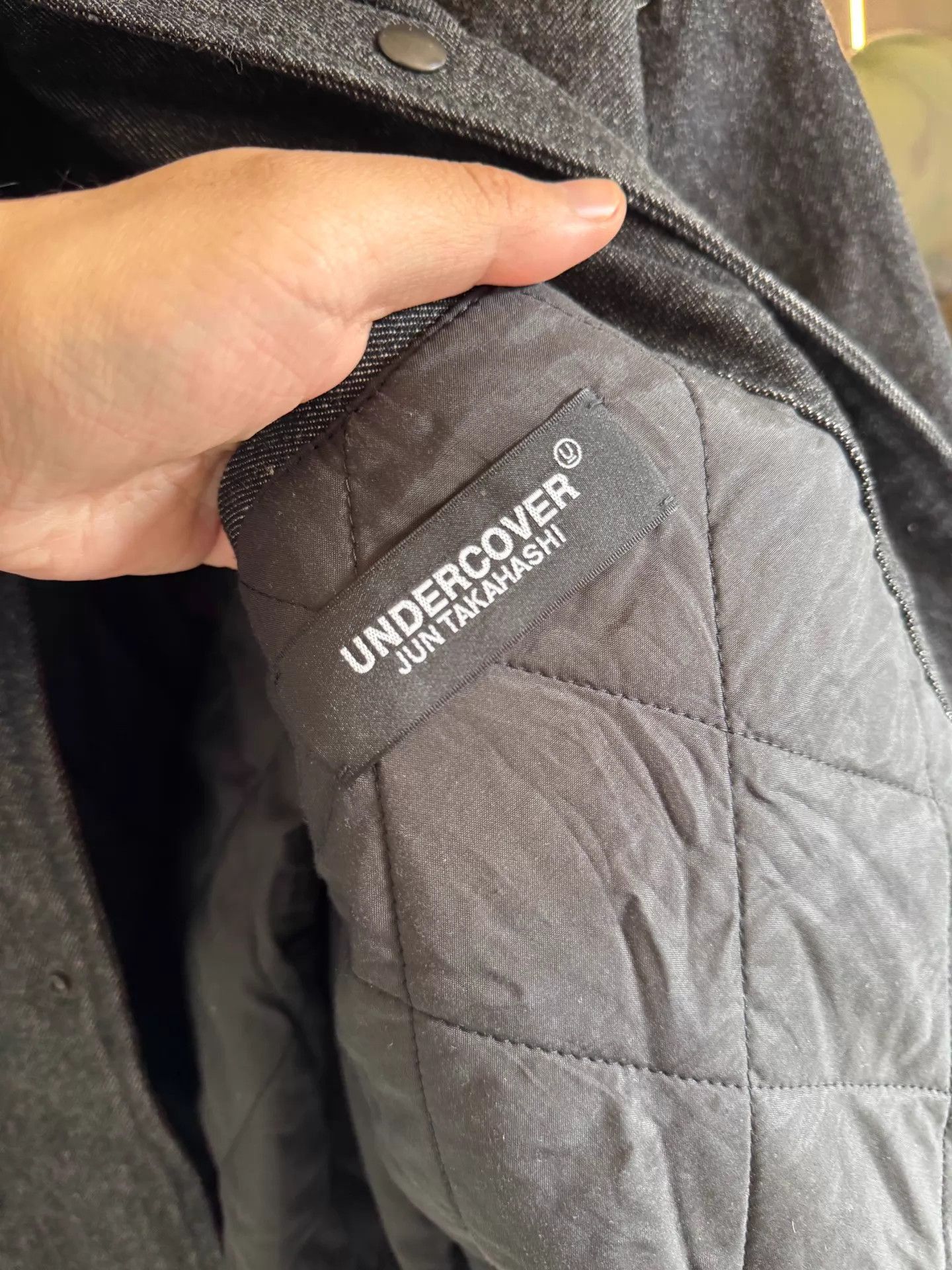 Undercover Black Denim Sleeve Graphic Back Jacket Size US XL / EU 56 / 4 - 5 Thumbnail