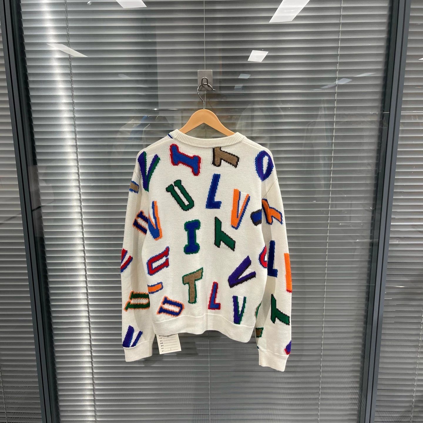 Louis Vuitton Beige Sweater with Colorful Letter Print Size US S / EU 44-46 / 1 - 2 Thumbnail