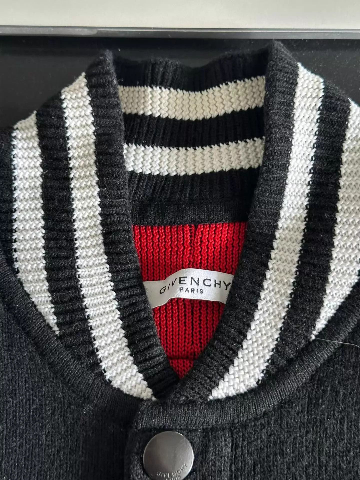 Givenchy Black Baseball Jacket with White Accents Size S Size US S / EU 44-46 / 1 - 4 Thumbnail