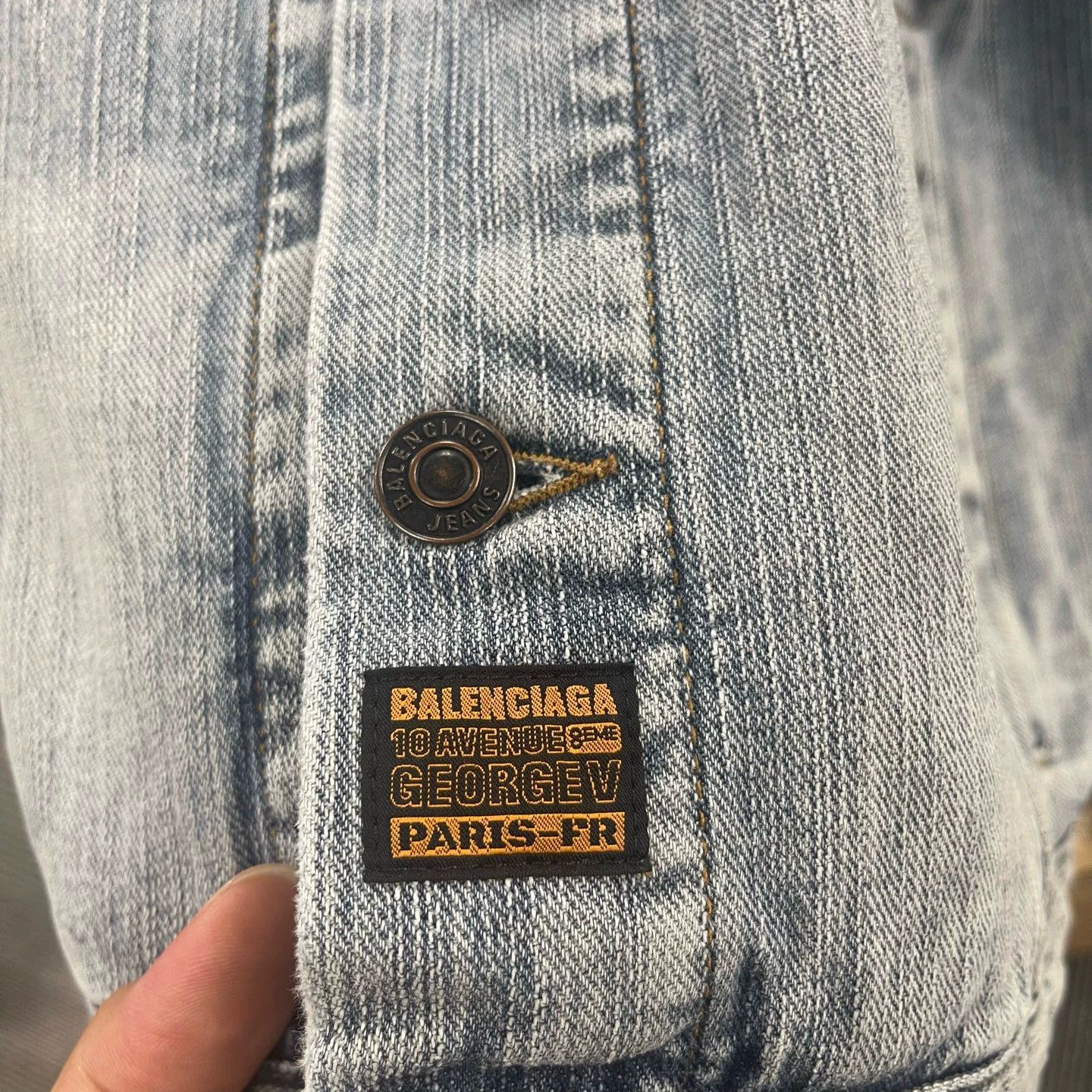 Balenciaga Blue Oversized Denim Jacket Size L Size US L / EU 52-54 / 3 - 6 Thumbnail