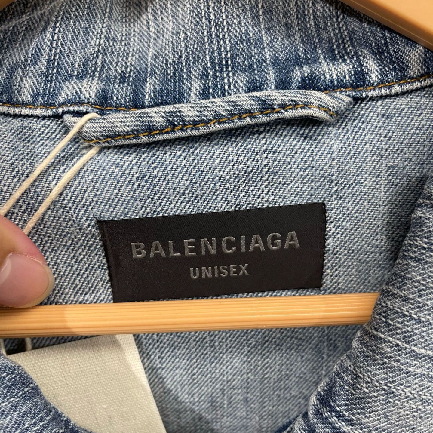 Balenciaga Blue Oversized Denim Jacket Size L Size US L / EU 52-54 / 3 - 3 Thumbnail