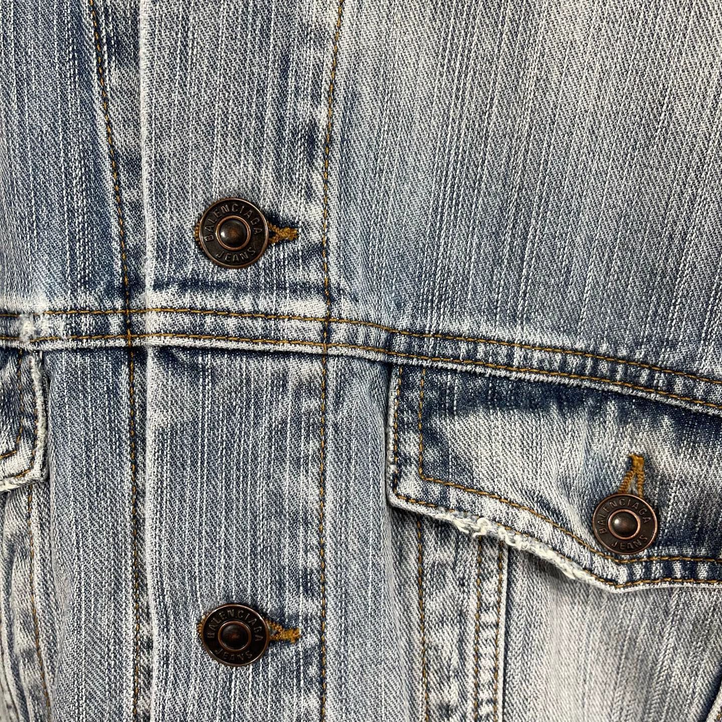 Balenciaga Blue Oversized Denim Jacket Size L Size US L / EU 52-54 / 3 - 4 Thumbnail