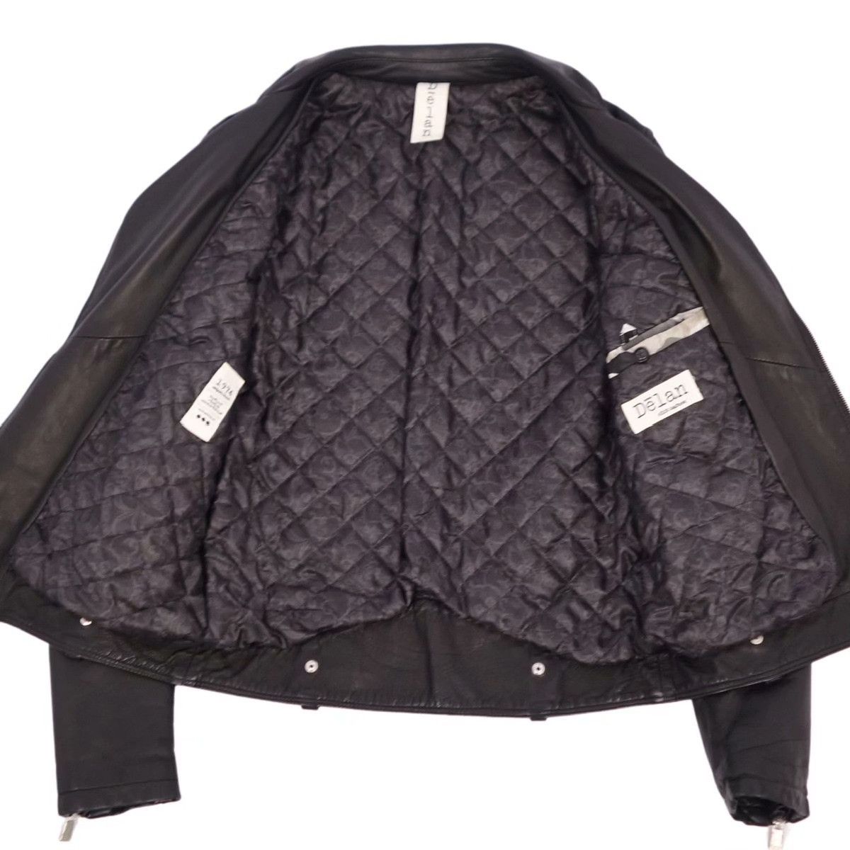 Other Delan Lamb Leather Biker Jacket Italy Size US M / EU 48-50 / 2 - 5 Thumbnail