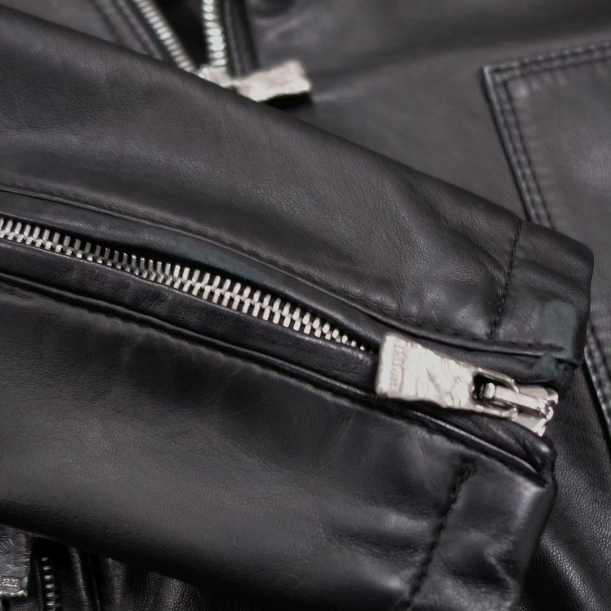 Other Delan Lamb Leather Biker Jacket Italy Size US M / EU 48-50 / 2 - 7 Thumbnail