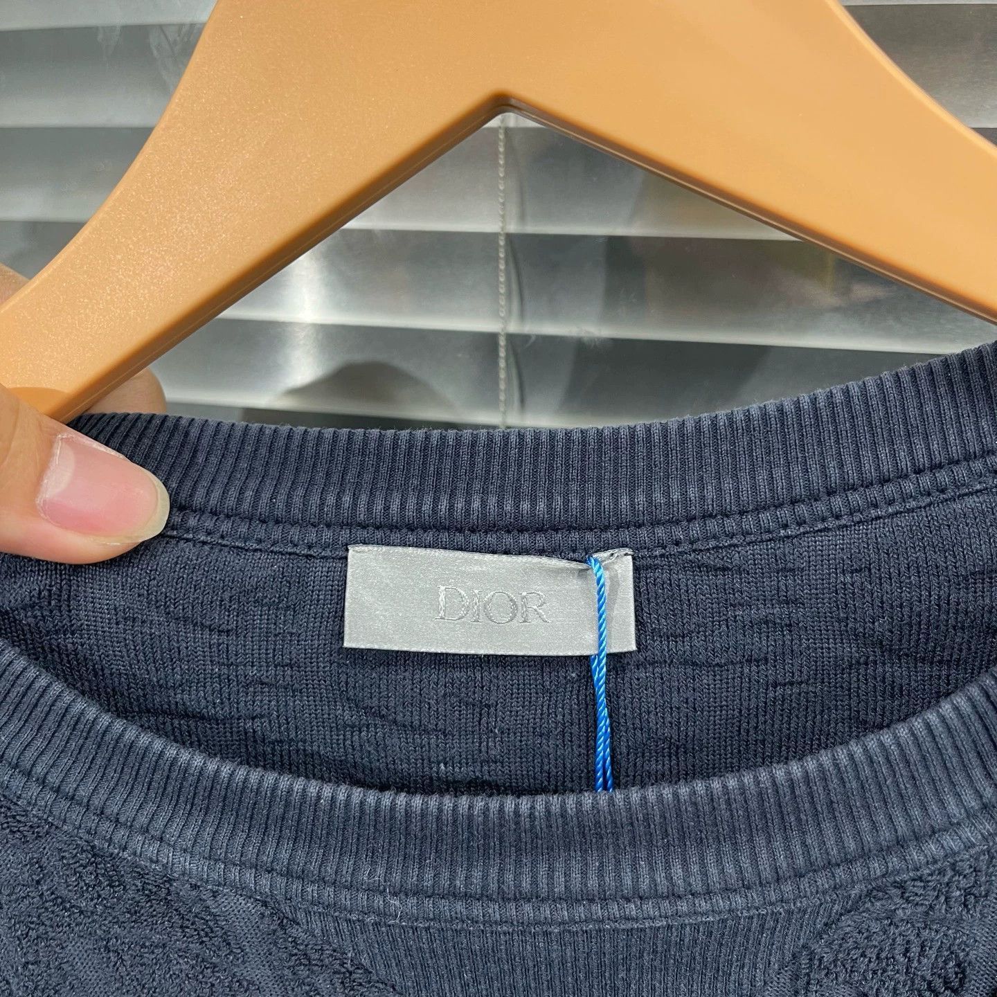 Dior Blue Textured Short-Sleeve Shirt Size US M / EU 48-50 / 2 - 3 Thumbnail