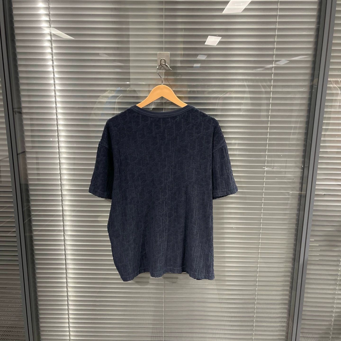 Dior Blue Textured Short-Sleeve Shirt Size US M / EU 48-50 / 2 - 2 Thumbnail