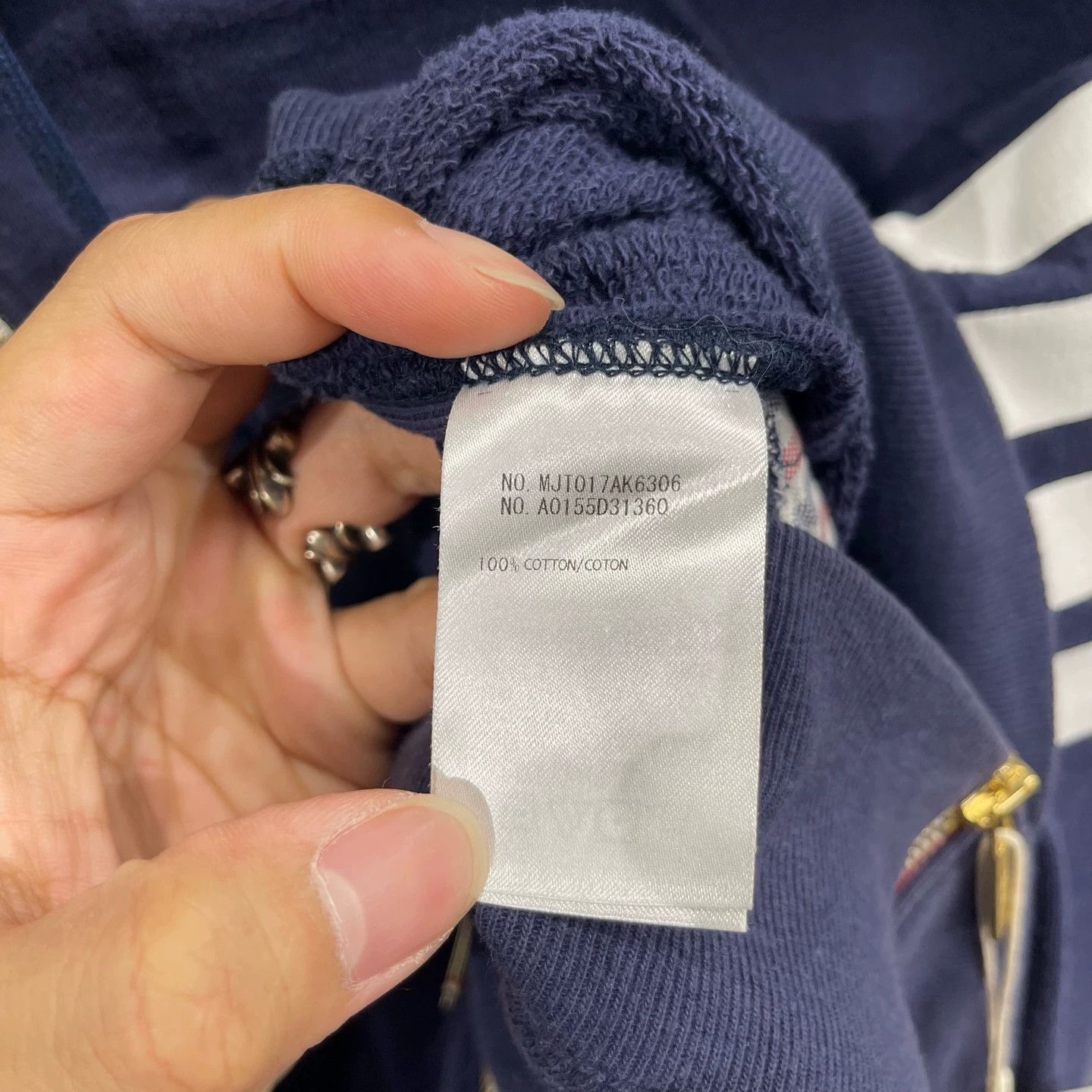Thom Browne Blue Zip-Up Hooded Sweatshirt Size US S / EU 44-46 / 1 - 5 Thumbnail