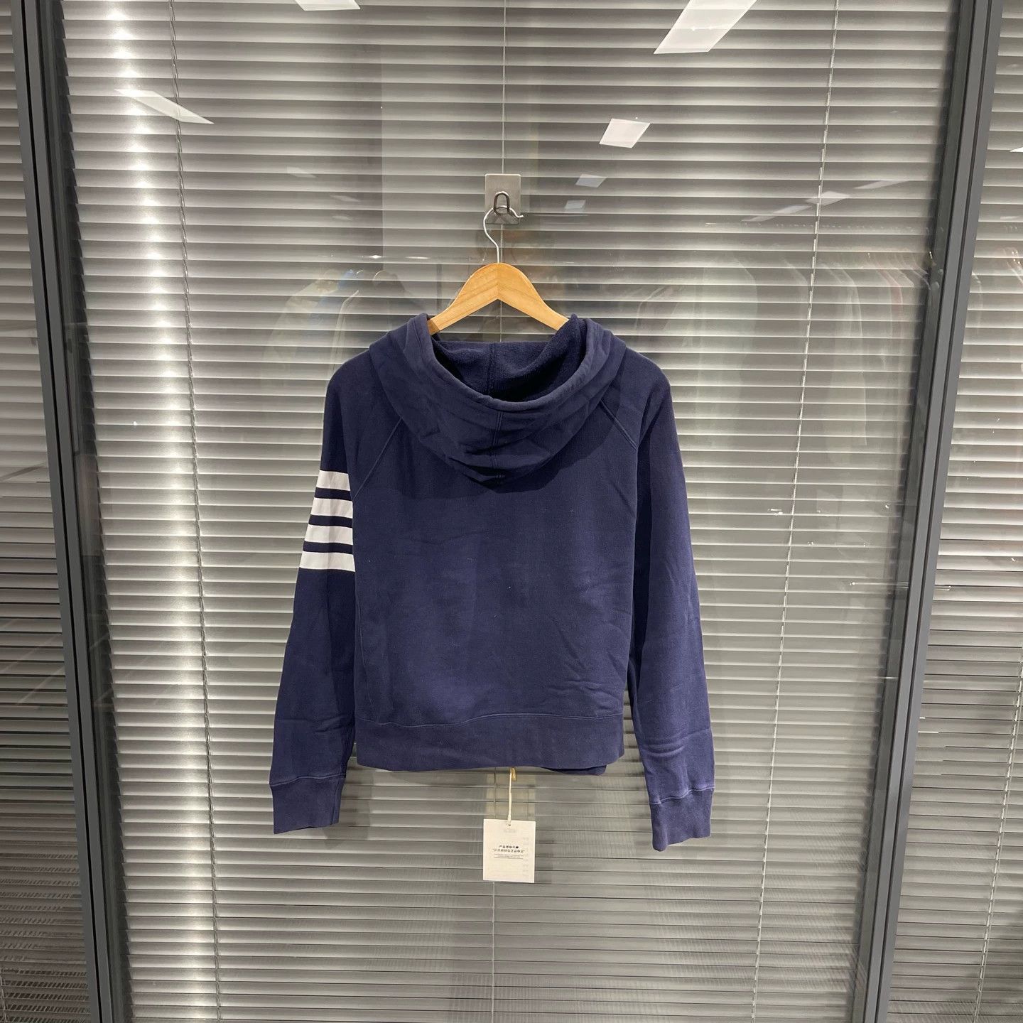 Thom Browne Blue Zip-Up Hooded Sweatshirt Size US S / EU 44-46 / 1 - 2 Thumbnail