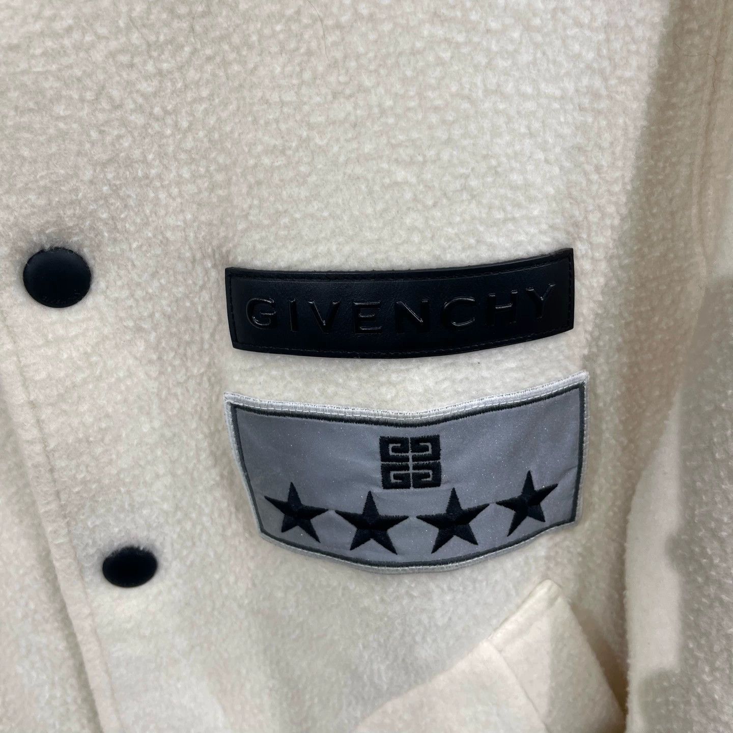 Givenchy White Bomber Jacket with Patch Details Size M Size US M / EU 48-50 / 2 - 3 Thumbnail