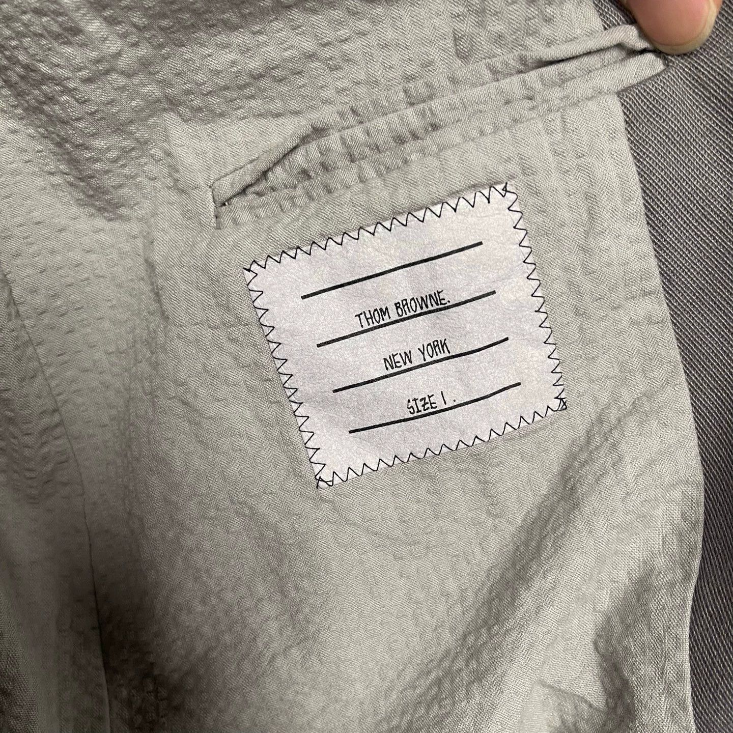Thom Browne Gray Light Jacket with Button Closure - Size S Size US S / EU 44-46 / 1 - 3 Thumbnail