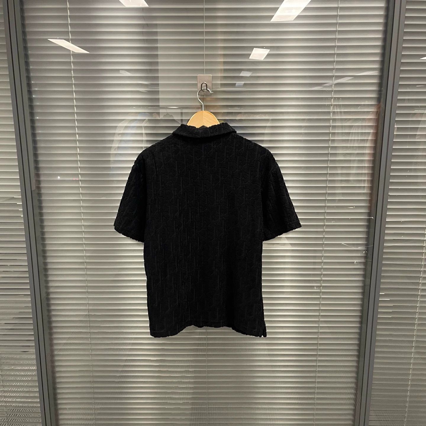 Dior Black Textured Short Sleeve Polo Shirt Size US S / EU 44-46 / 1 - 2 Thumbnail