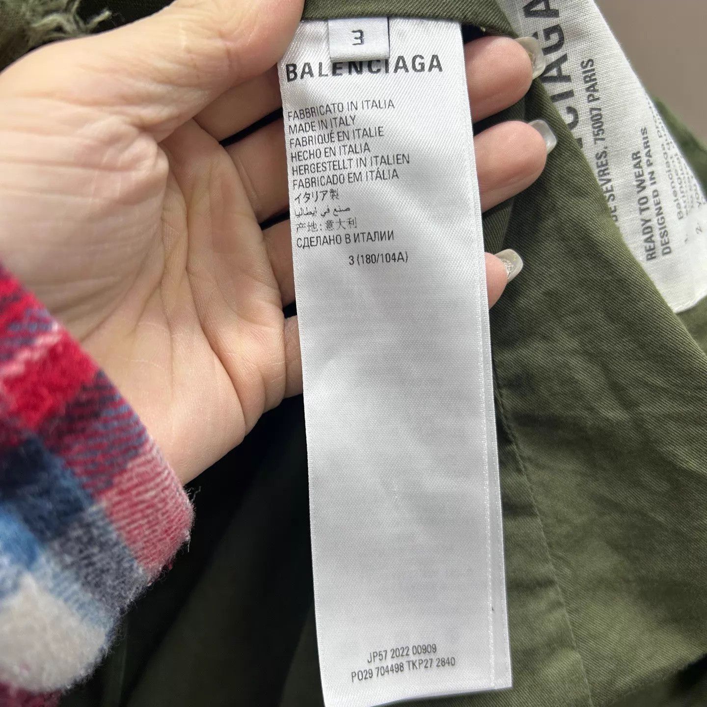 Balenciaga Green Utility Jacket with Multiple Pockets Size US L / EU 52-54 / 3 - 4 Thumbnail