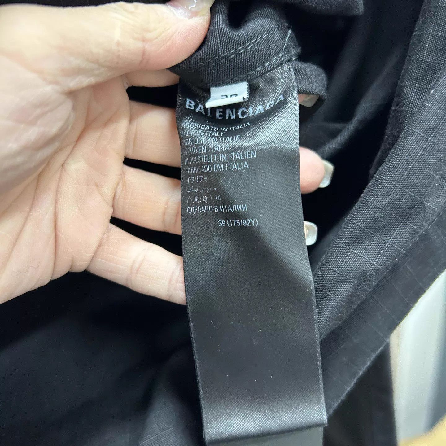 Balenciaga Black Button-Up Shirt with Multiple Pockets Size M Size US M / EU 48-50 / 2 - 4 Thumbnail