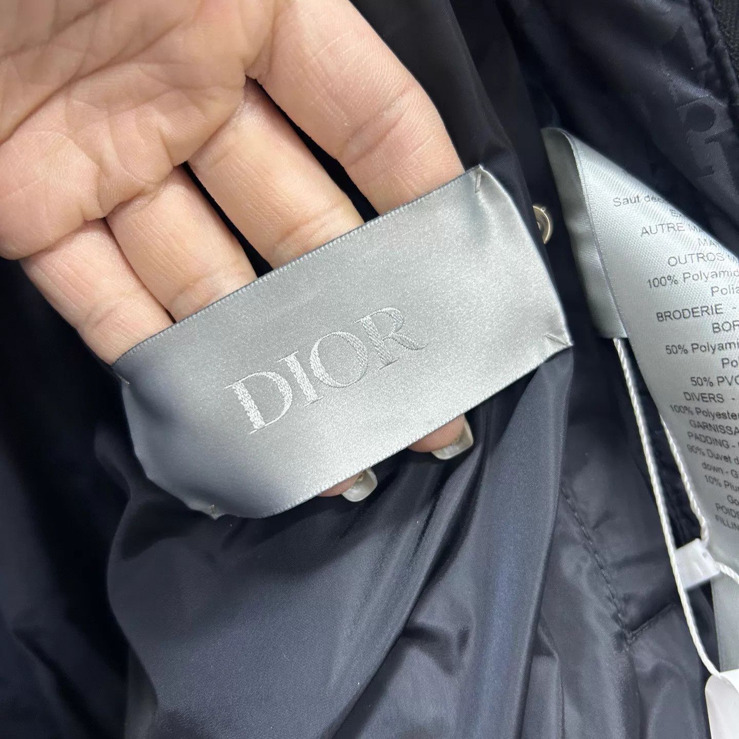 Dior Blue Quilted Puffer Jacket Size US XXL / EU 58 / 5 - 3 Thumbnail