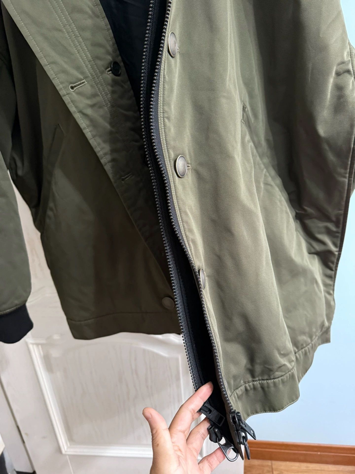 Yohji Yamamoto Green Hooded Light Jacket Size S Size US S / EU 44-46 / 1 - 3 Thumbnail