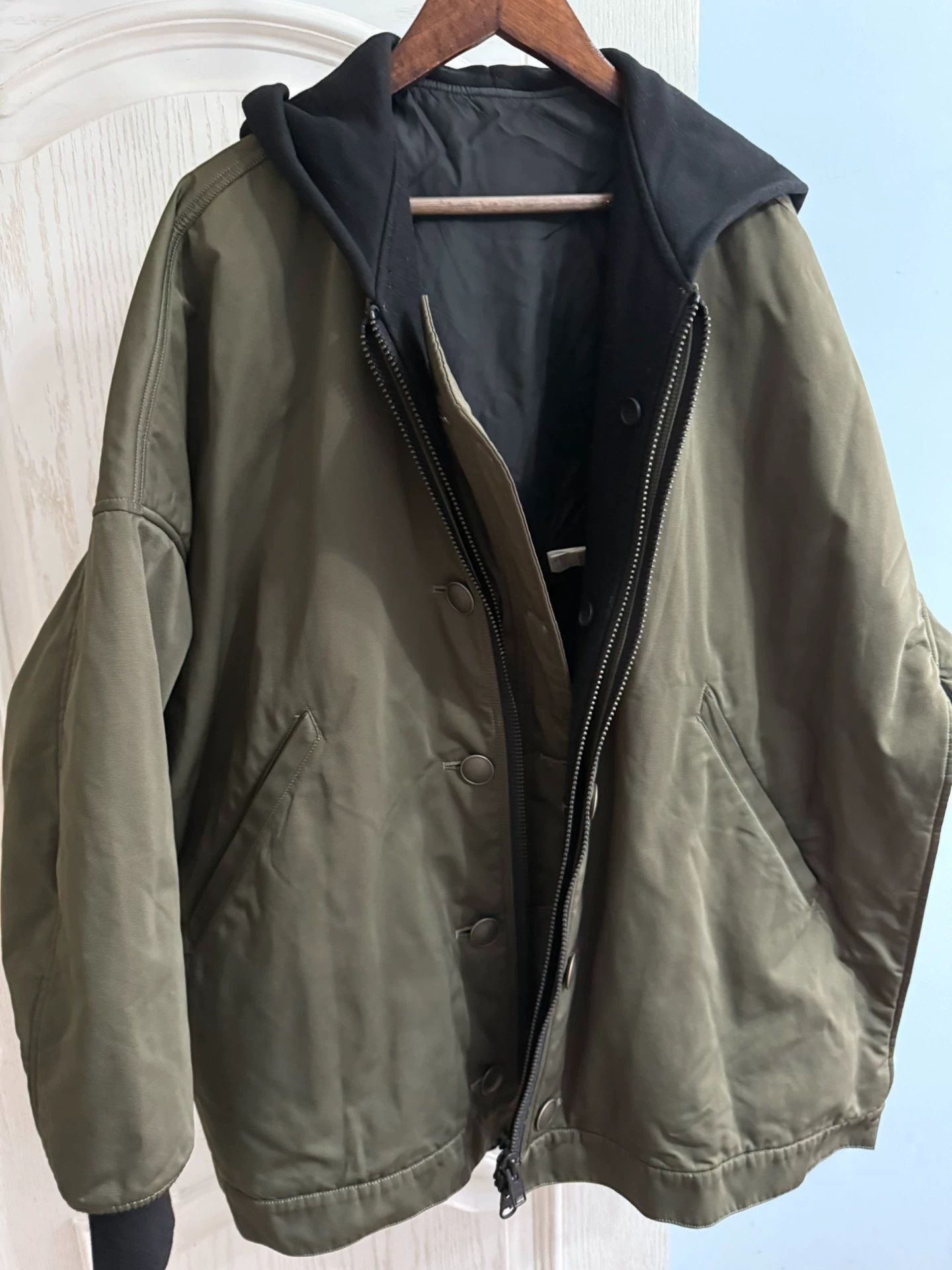 Yohji Yamamoto Green Hooded Light Jacket Size S Size US S / EU 44-46 / 1 - 4 Thumbnail