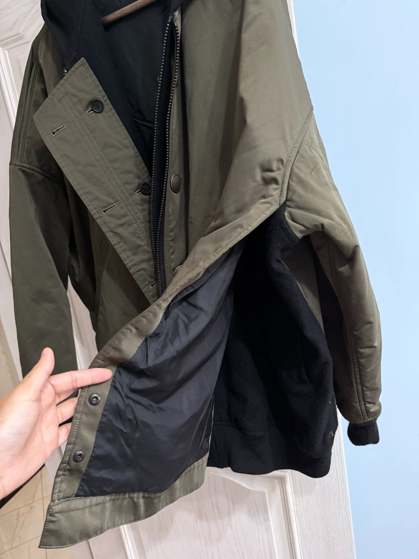 Yohji Yamamoto Green Hooded Light Jacket Size S Size US S / EU 44-46 / 1 - 2 Thumbnail