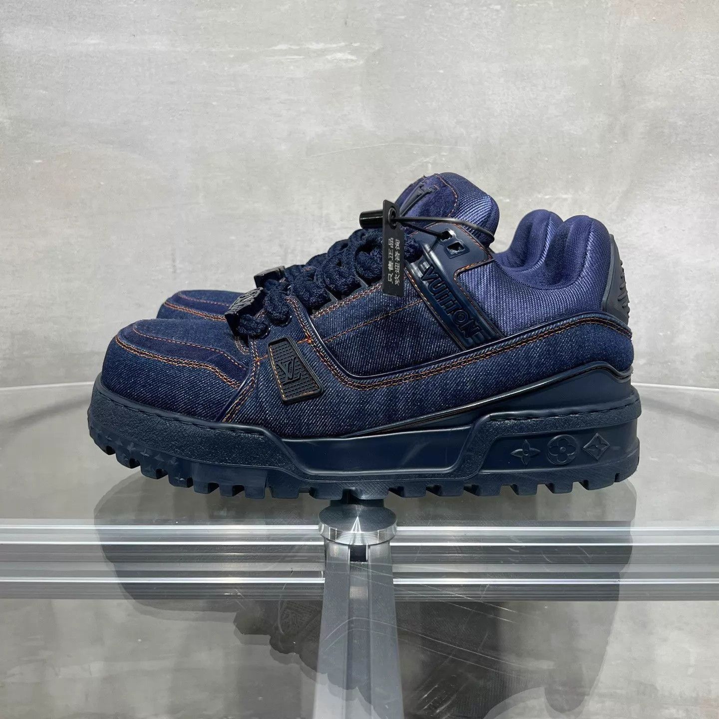 Louis Vuitton Blue High-Top Sneakers Size 8.5 Size US 8.5 / EU 41-42 - 3 Thumbnail