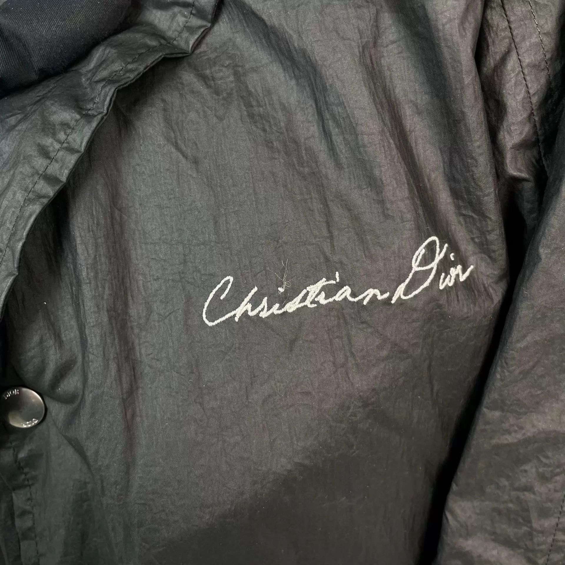 Dior Black Lightweight Button-Front Jacket - Size L Size US L / EU 52-54 / 3 - 6 Thumbnail