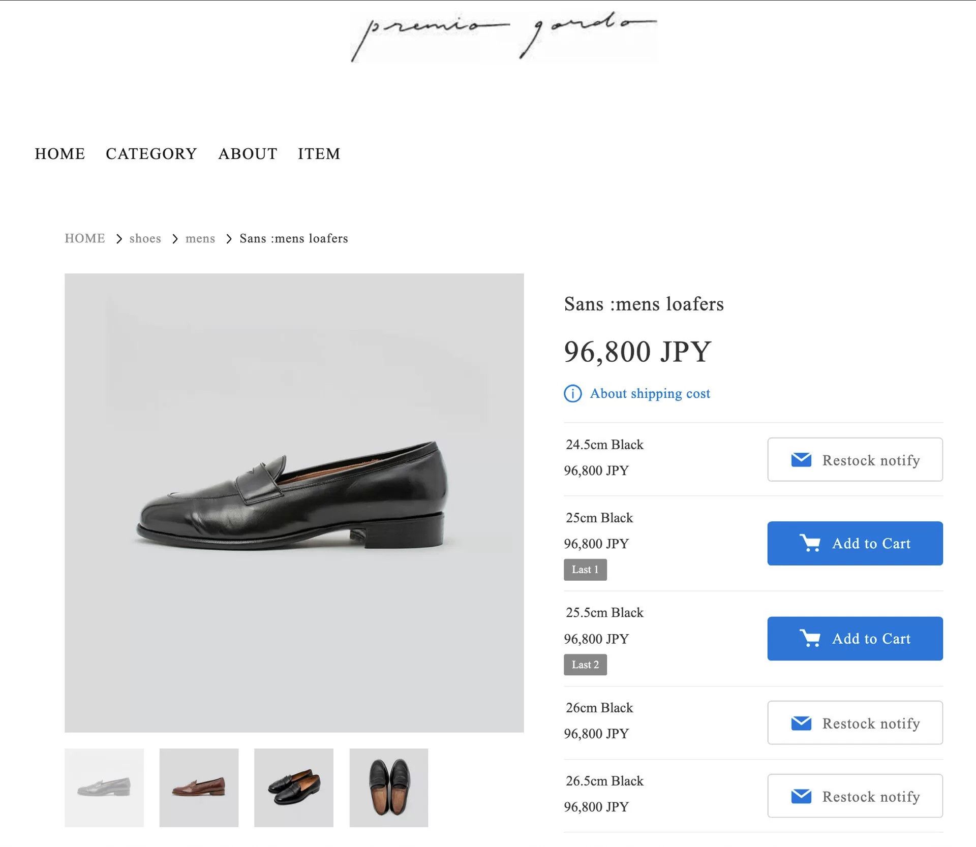 Other Premio Gordo Sans Calf Leather Loafer Size US 10 / EU 43 - 9 Thumbnail
