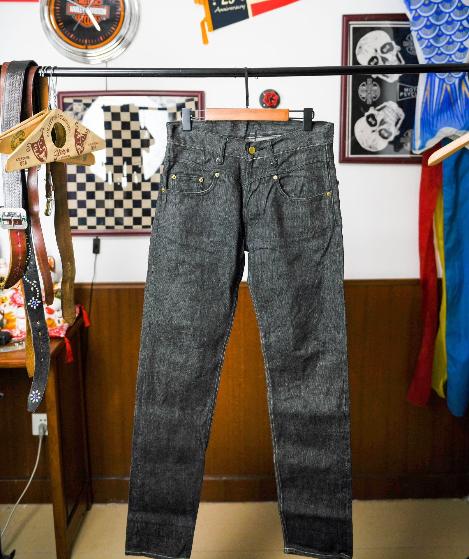 Other GANGSTERVILLE Classic Black Jeans S Size US 27 - 7 Thumbnail