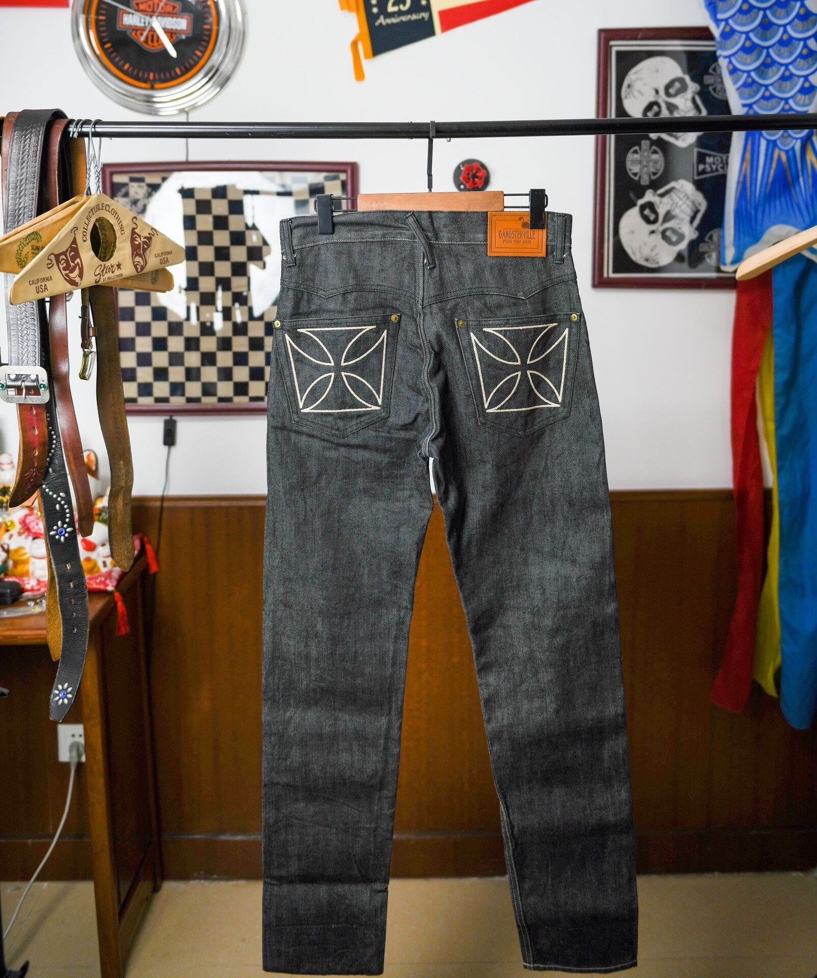 Other GANGSTERVILLE Classic Black Jeans S Size US 27 - 6 Thumbnail
