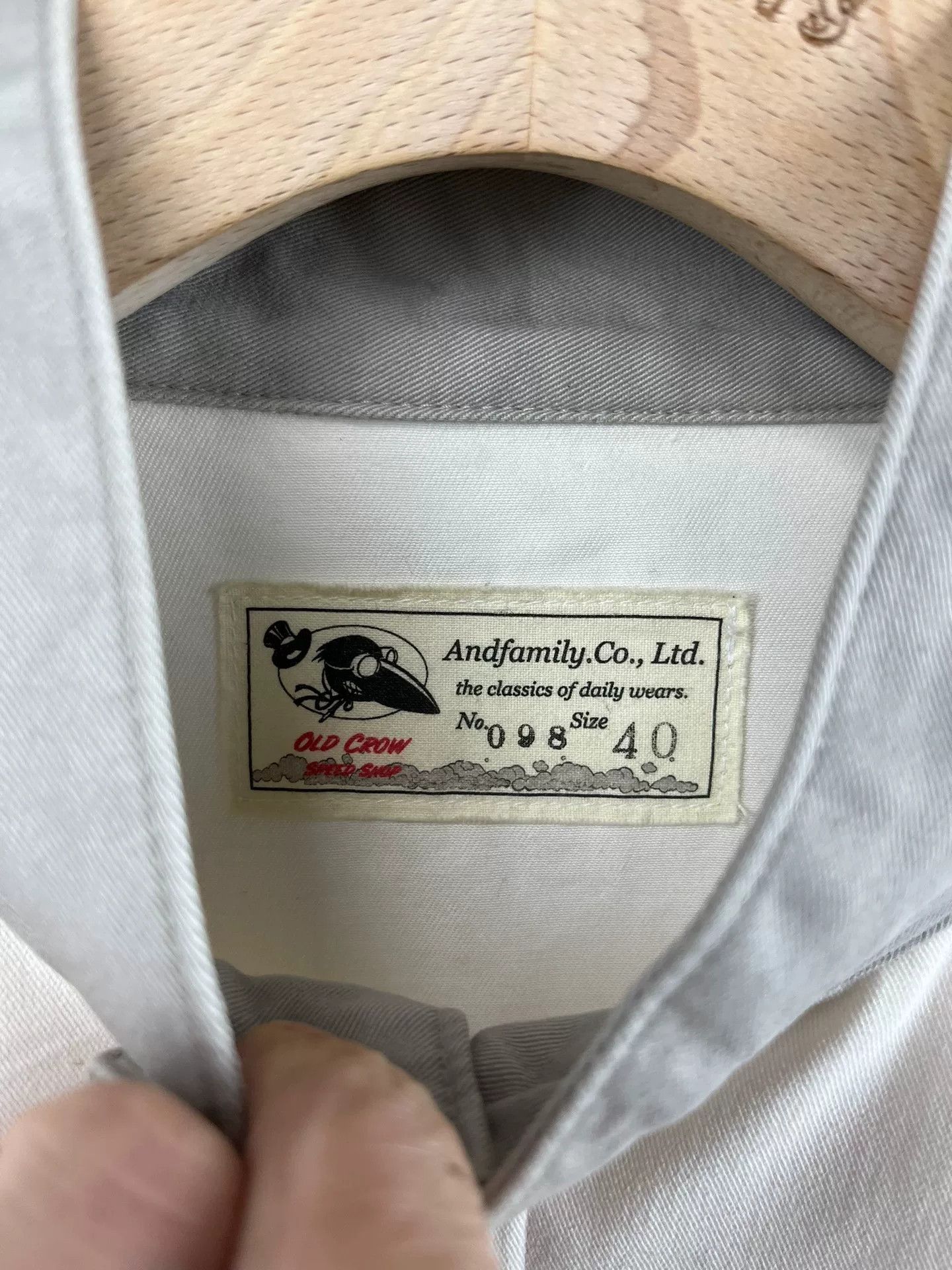 Other Old Crow White Stand Collar Jacket Size US L / EU 52-54 / 3 - 3 Thumbnail