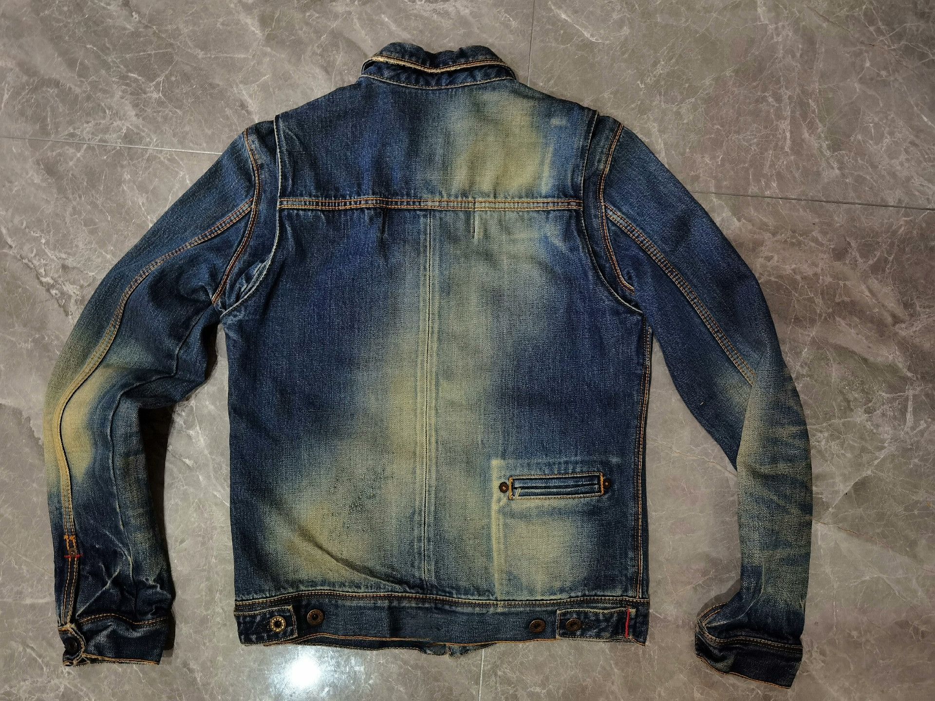 Vintage Slim Fit Distressed Denim Jacket Size US S / EU 44-46 / 1 - 5 Thumbnail