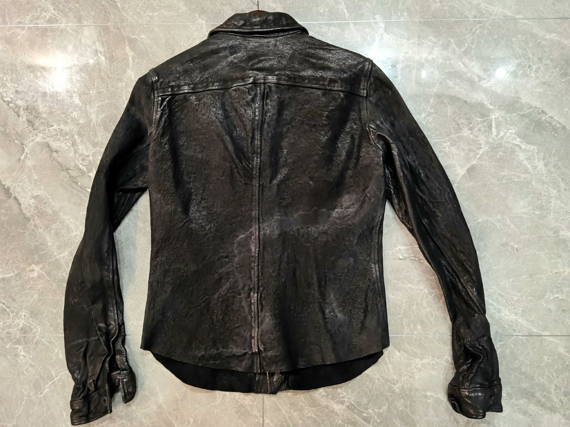 Santacroce Santacroce Washed Vintage Wild Cowhide Leather Jacket Size US M / EU 48-50 / 2 - 5 Thumbnail