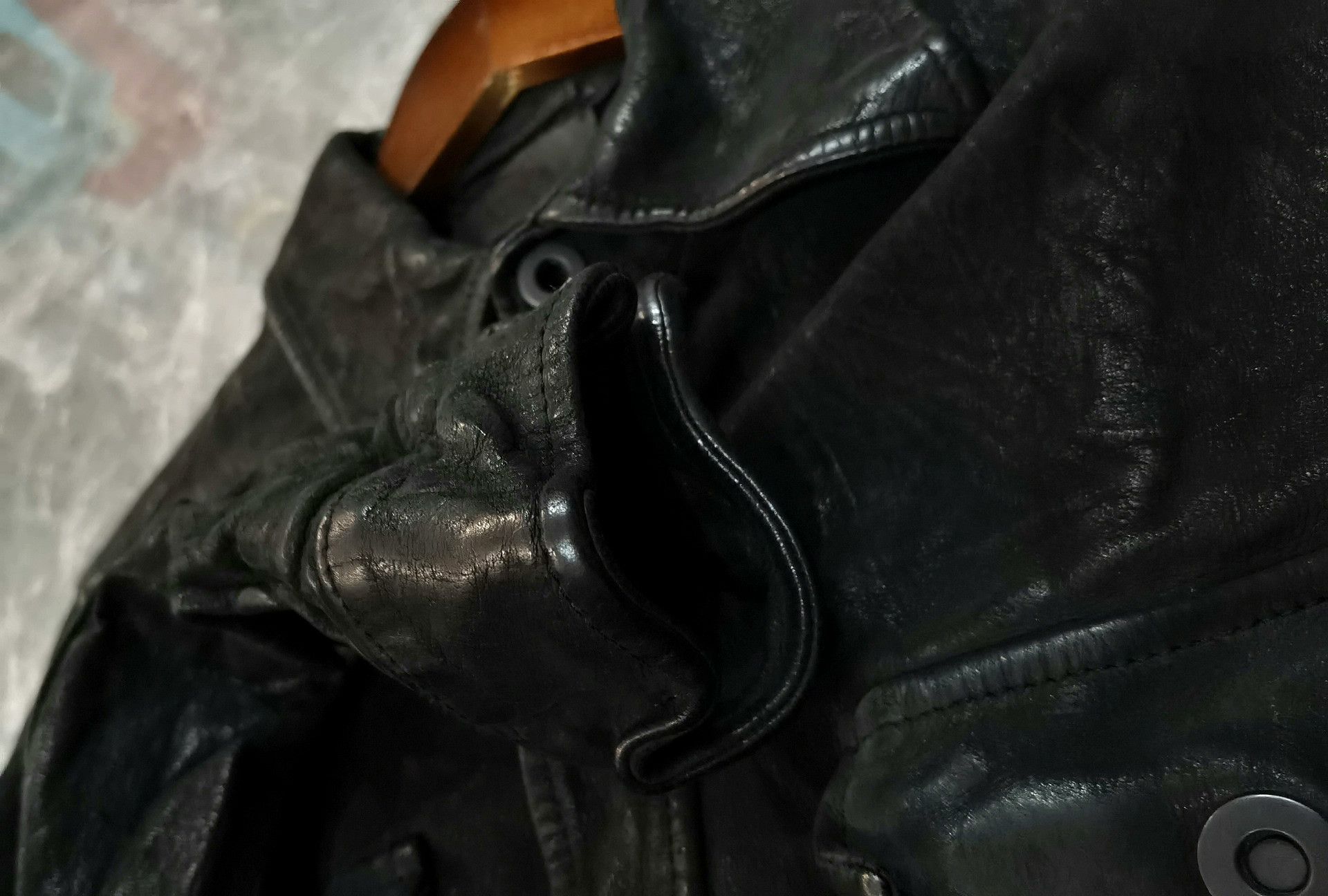 Santacroce Santacroce Washed Vintage Wild Cowhide Leather Jacket Size US M / EU 48-50 / 2 - 4 Thumbnail