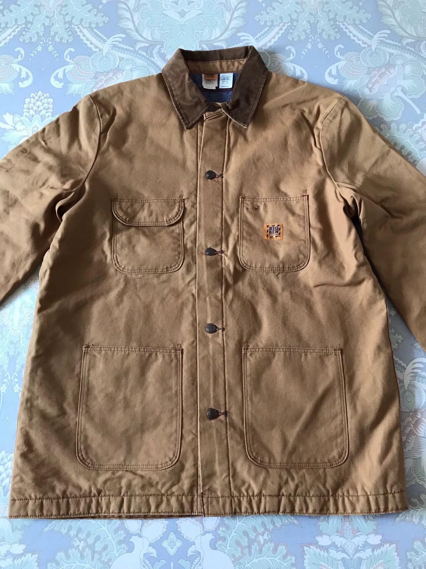 Vintage 80s Big Ben Brown Canvas Chore Coat 44 Size US S / EU 44-46 / 1 - 2 Thumbnail