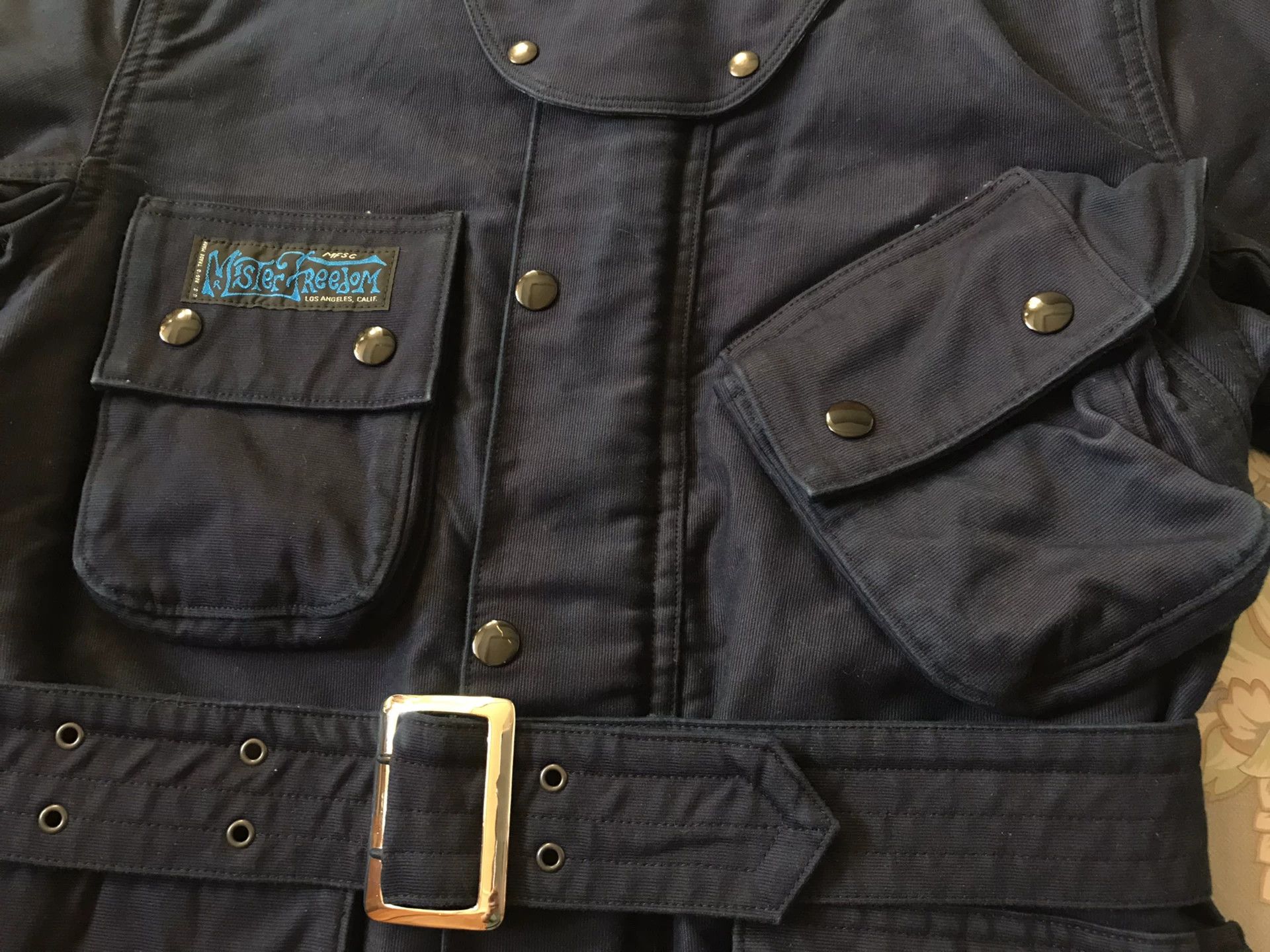 Vintage Mister Freedom Anniversary Indigo Moto Jacket Size US M / EU 48-50 / 2 - 5 Thumbnail