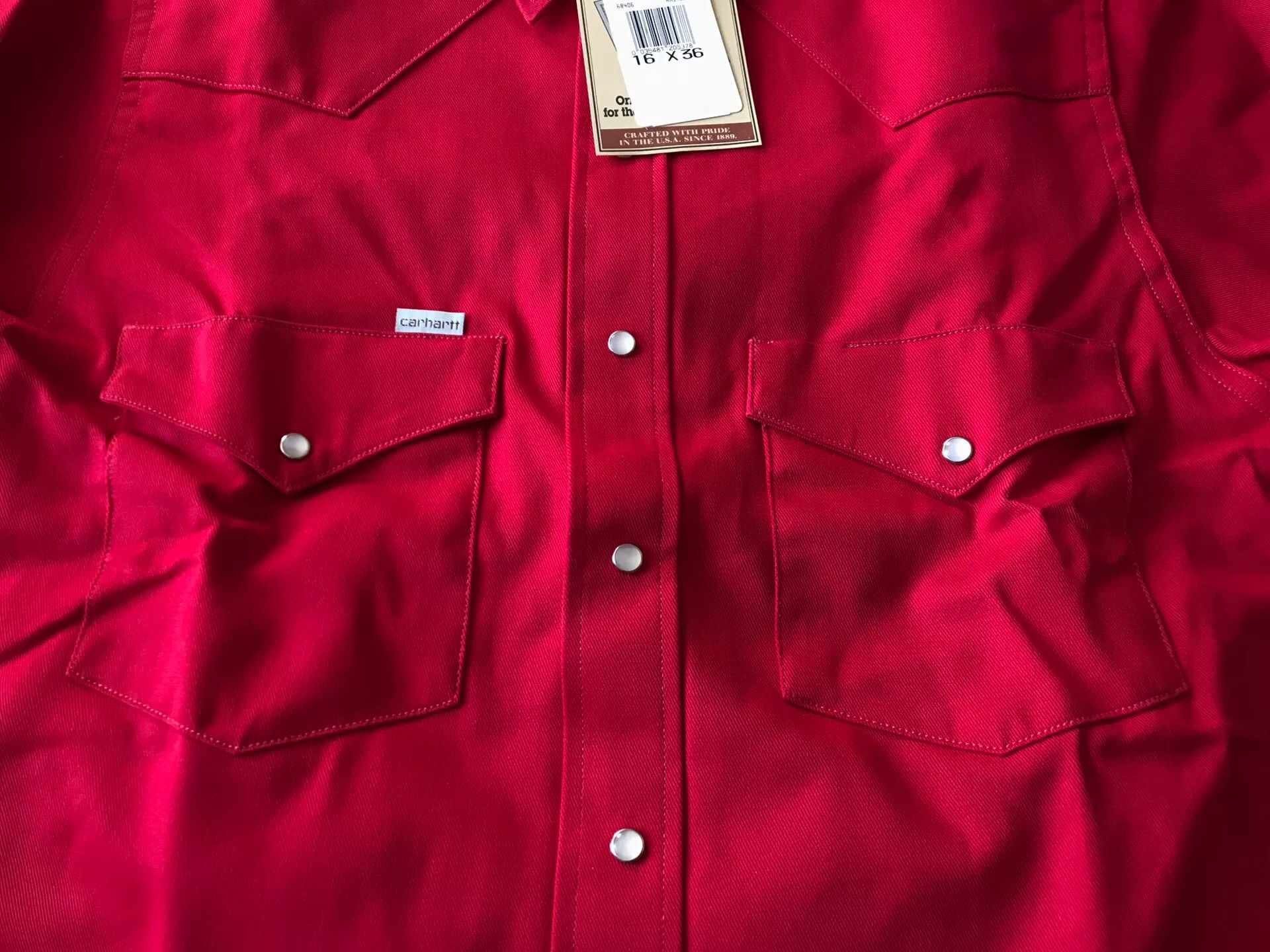 Carhartt 90s Carhartt SU000 Red Western Shirt Size US M / EU 48-50 / 2 - 4 Thumbnail