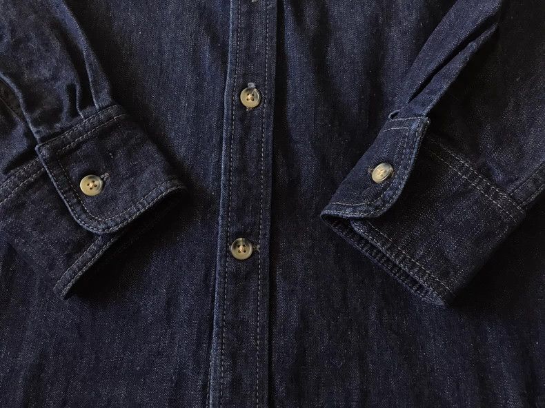 Vintage RGT Oak White Denim Shirt Size US S / EU 44-46 / 1 - 6 Thumbnail