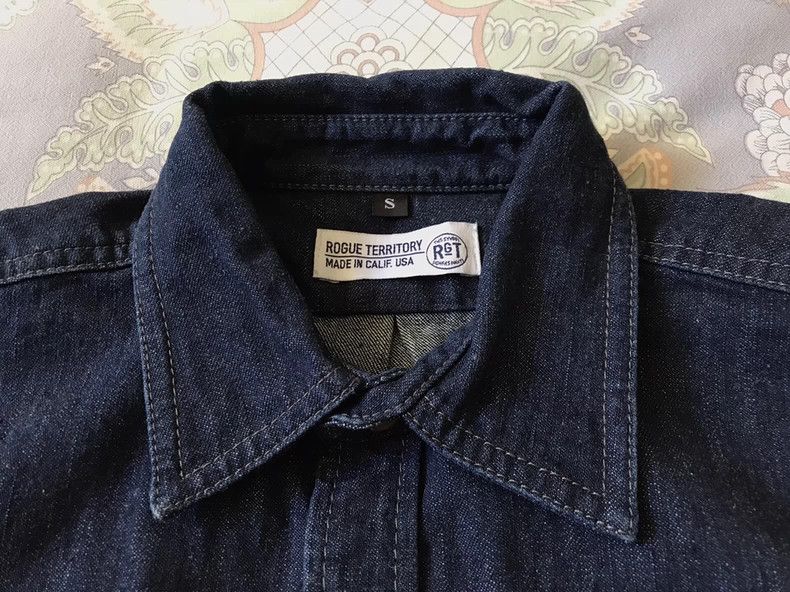 Vintage RGT Oak White Denim Shirt Size US S / EU 44-46 / 1 - 4 Thumbnail