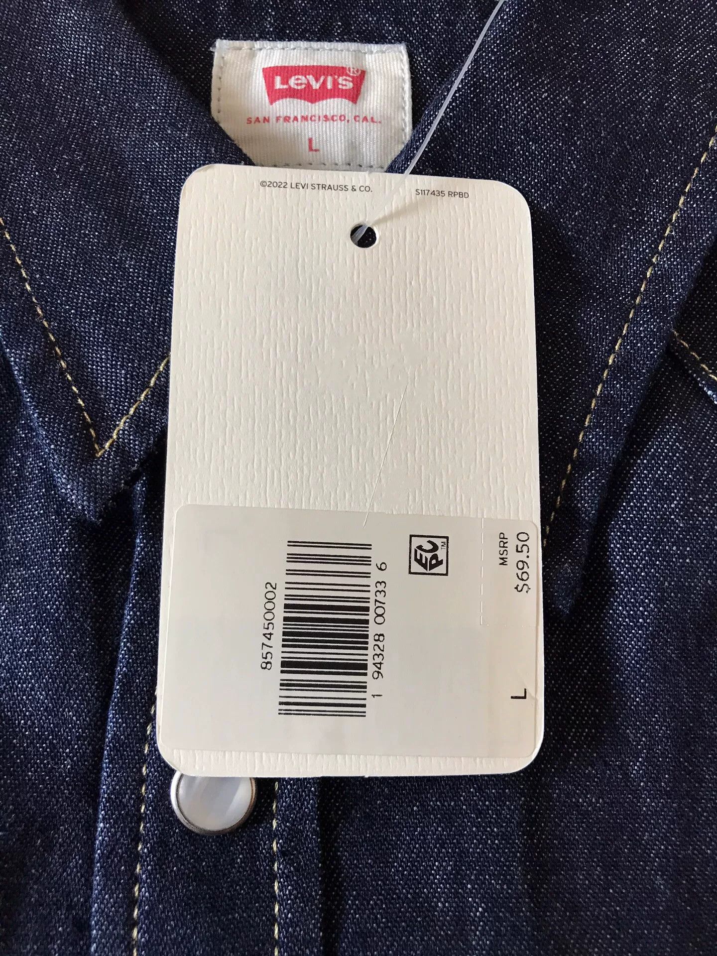 Levi's Levi's 85745-0002 Washed Denim Shirt Size US M / EU 48-50 / 2 - 7 Thumbnail