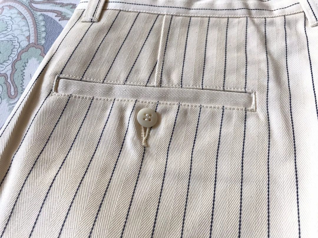 Vintage Labour Union Herringbone Wide-Leg Chino Pants Size US 32 / EU 48 - 7 Thumbnail