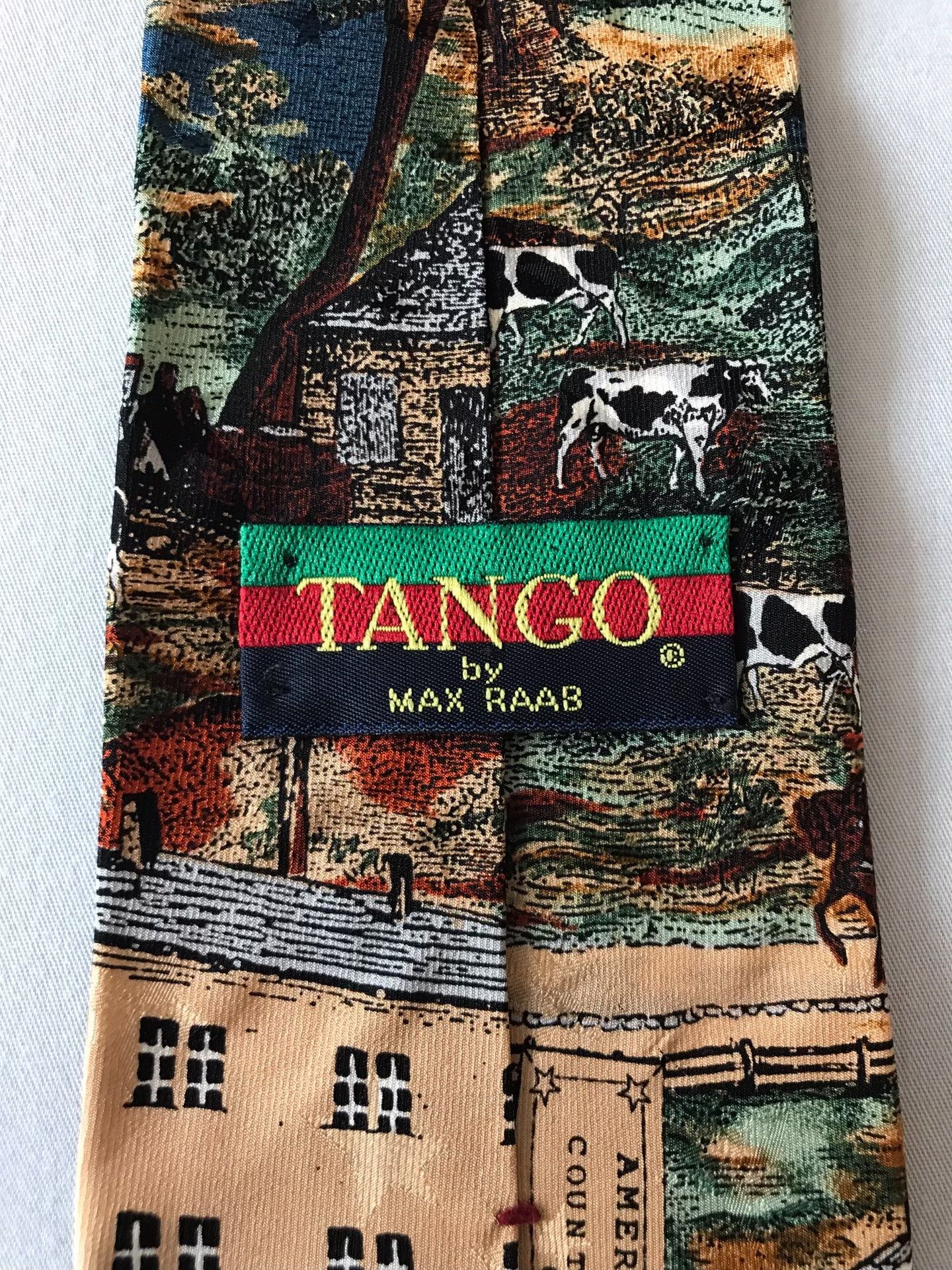 Vintage Vintage USA Oil Painting Silk Tie Size ONE SIZE - 7 Thumbnail