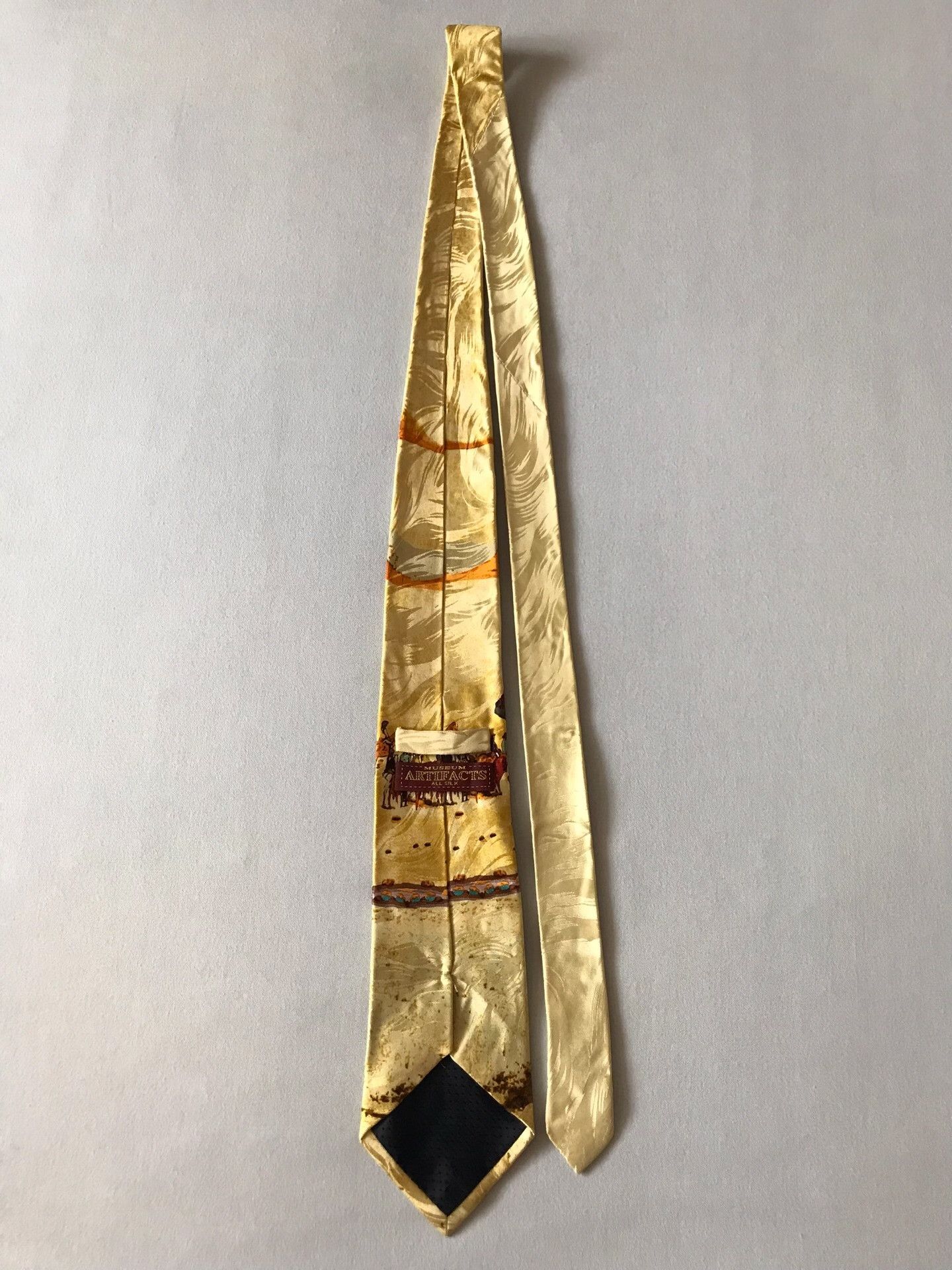 Vintage Vintage Western Cowboy Oil Painting Silk Tie Size ONE SIZE - 4 Thumbnail
