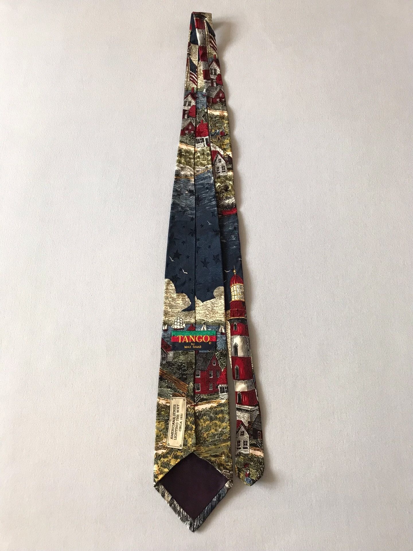 Vintage Vintage USA Silk Tango Oil Painting Tie Size ONE SIZE - 4 Thumbnail