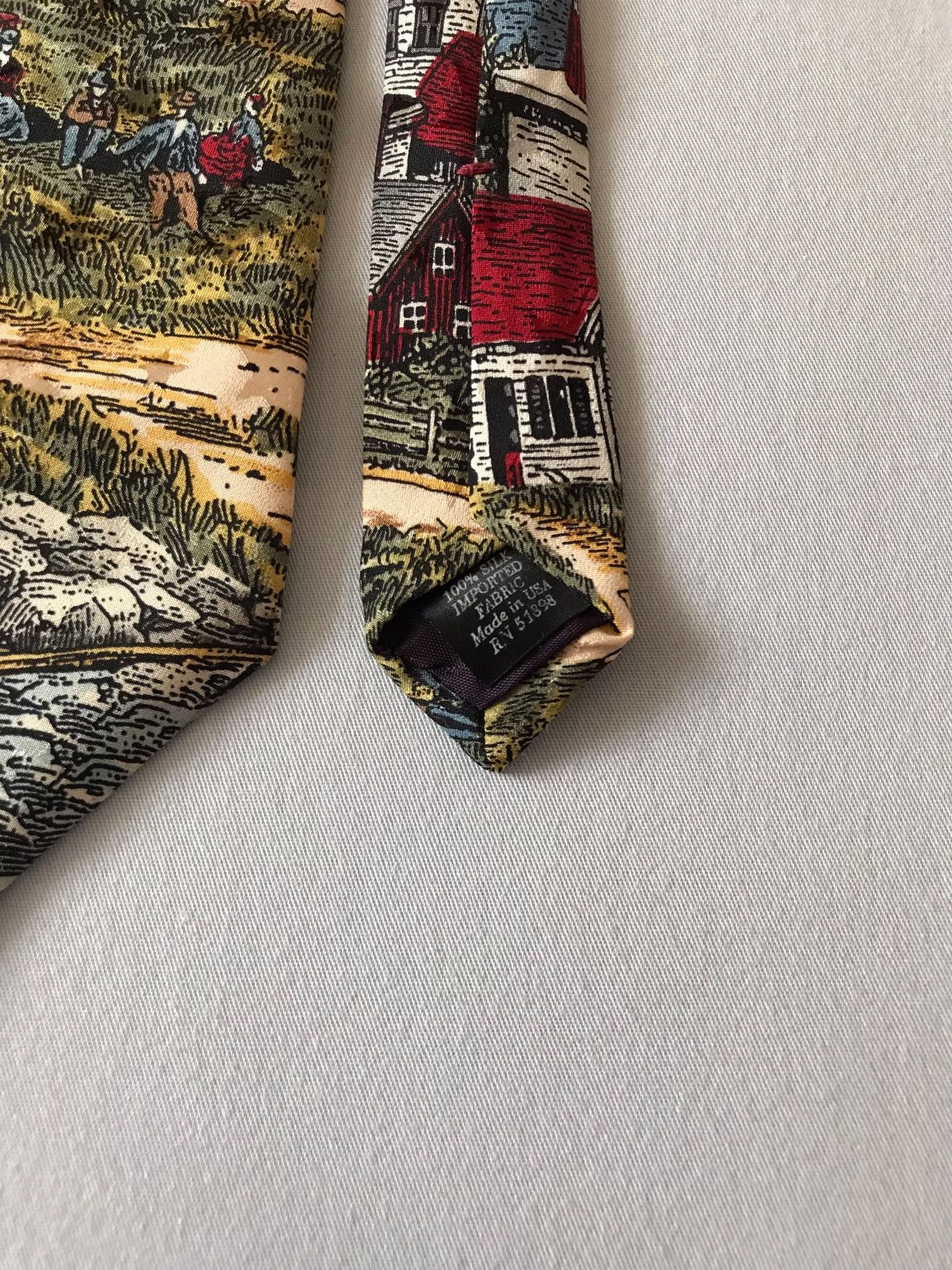Vintage Vintage USA Silk Tango Oil Painting Tie Size ONE SIZE - 8 Thumbnail