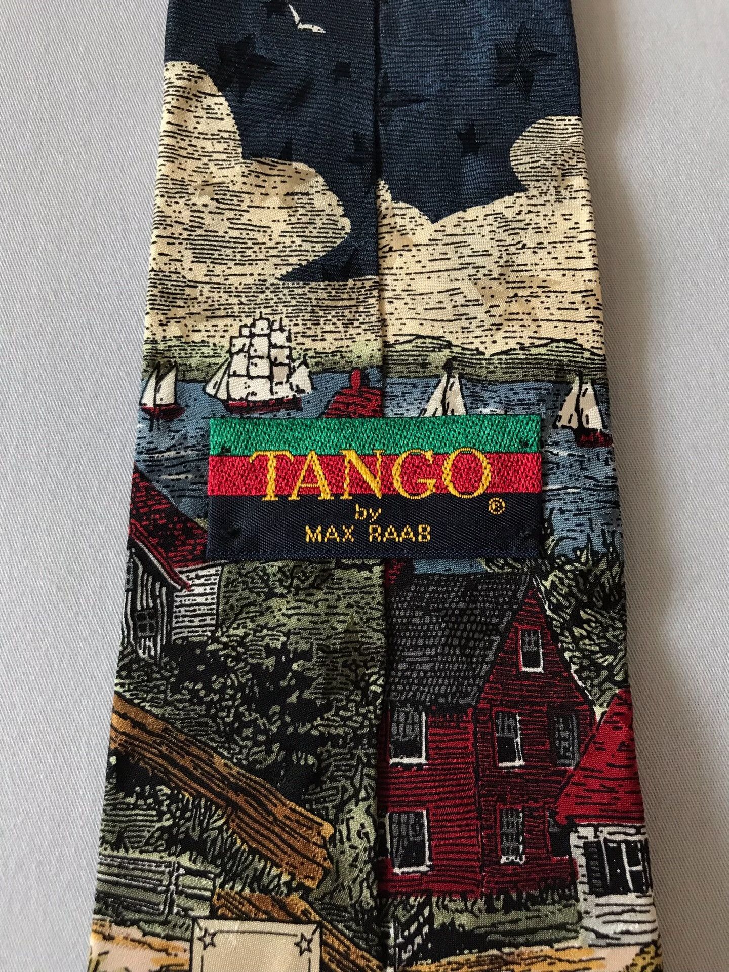Vintage Vintage USA Silk Tango Oil Painting Tie Size ONE SIZE - 7 Thumbnail