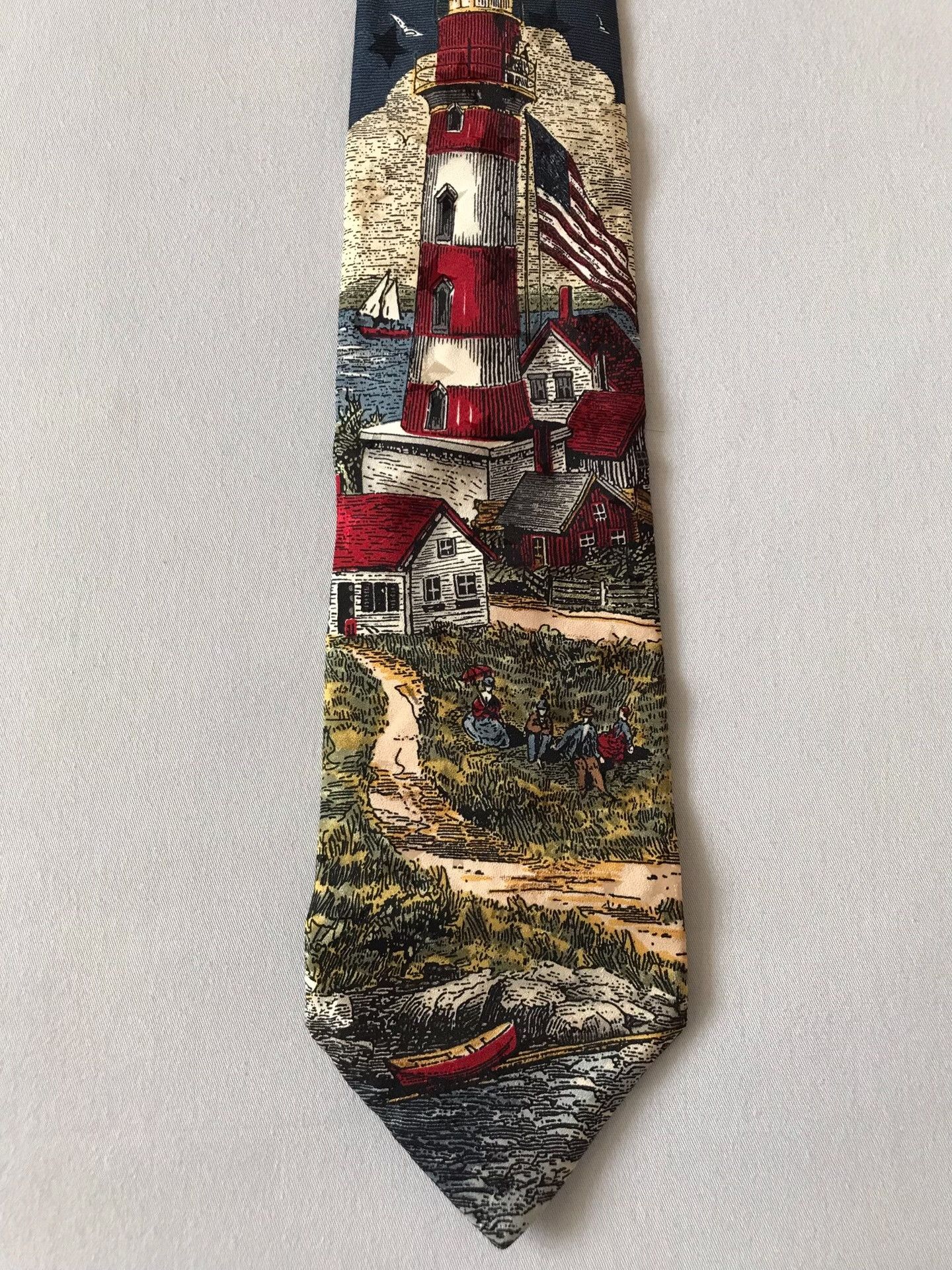Vintage Vintage USA Silk Tango Oil Painting Tie Size ONE SIZE - 2 Thumbnail