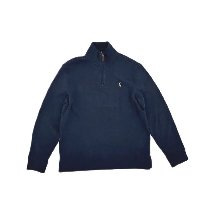 Polo Ralph Lauren Polo Ralph Lauren Men's Solid Half-Zip Logo Sweatshirt Size US L / EU 52-54 / 3 - 2 Thumbnail