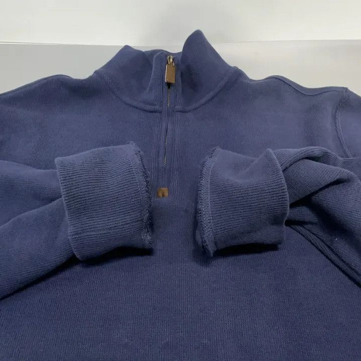 Polo Ralph Lauren Polo Ralph Lauren Men's Solid Half-Zip Logo Sweatshirt Size US L / EU 52-54 / 3 - 11 Thumbnail