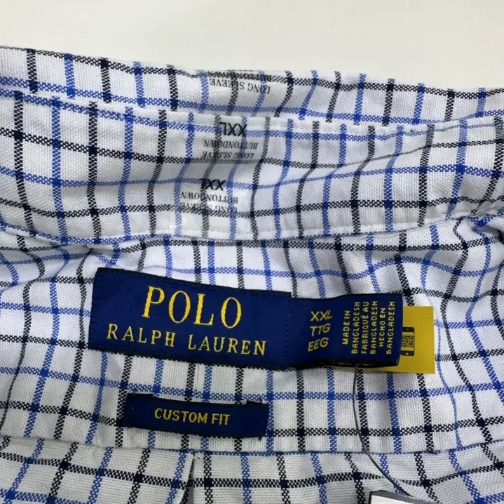 Polo Ralph Lauren Polo Ralph Lauren Check Logo Embroidered Long-Sleeve Shirt Size US XXL / EU 58 / 5 - 4 Thumbnail