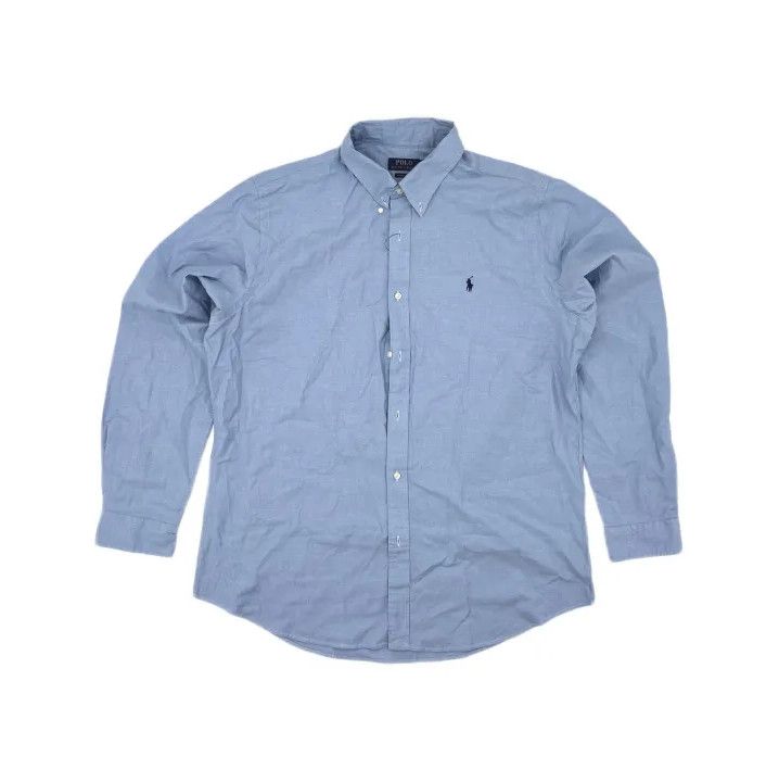 Polo Ralph Lauren Polo Ralph Lauren Solid Logo Embroidered Long-Sleeve Shirt Size US XL / EU 56 / 4 - 2 Thumbnail